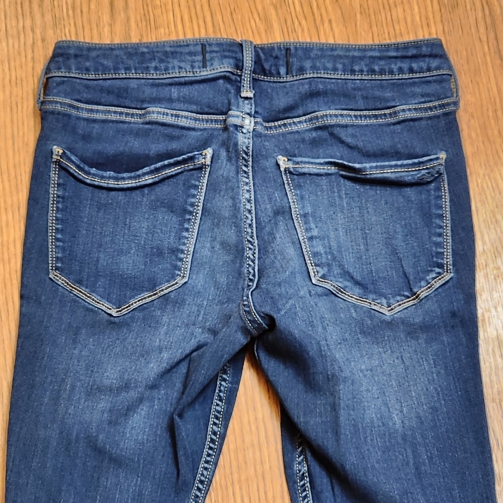 Hollister Dark Wash High Rise Women's Blue Jean Leggings Size 7L W28 L30 - Picture 9 of 13